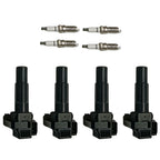 Set of 4 Ignition Coils & Iridium Spark Plugs for Subaru Impreza (2008-2011)