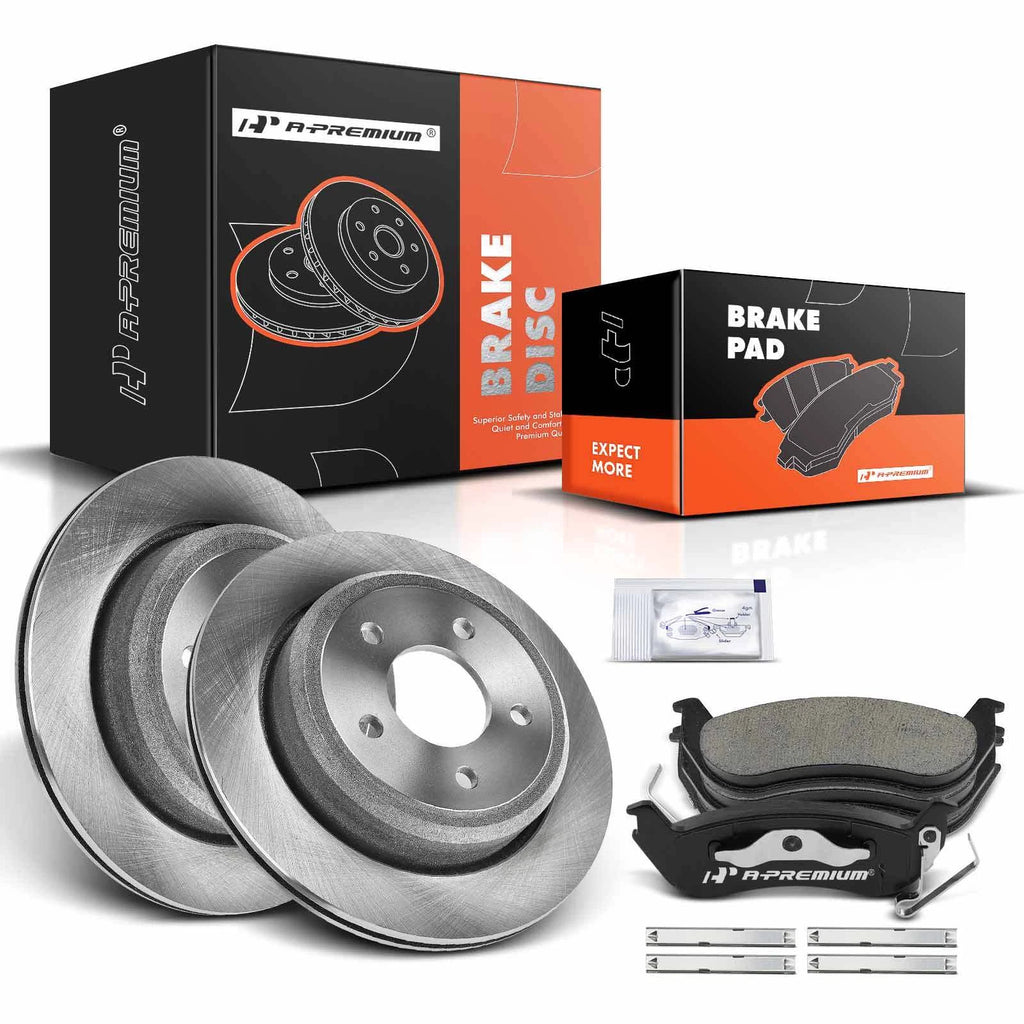 Rear Disc Brake Rotors & Ceramic Pads for Ford Ranger (2010–2011)