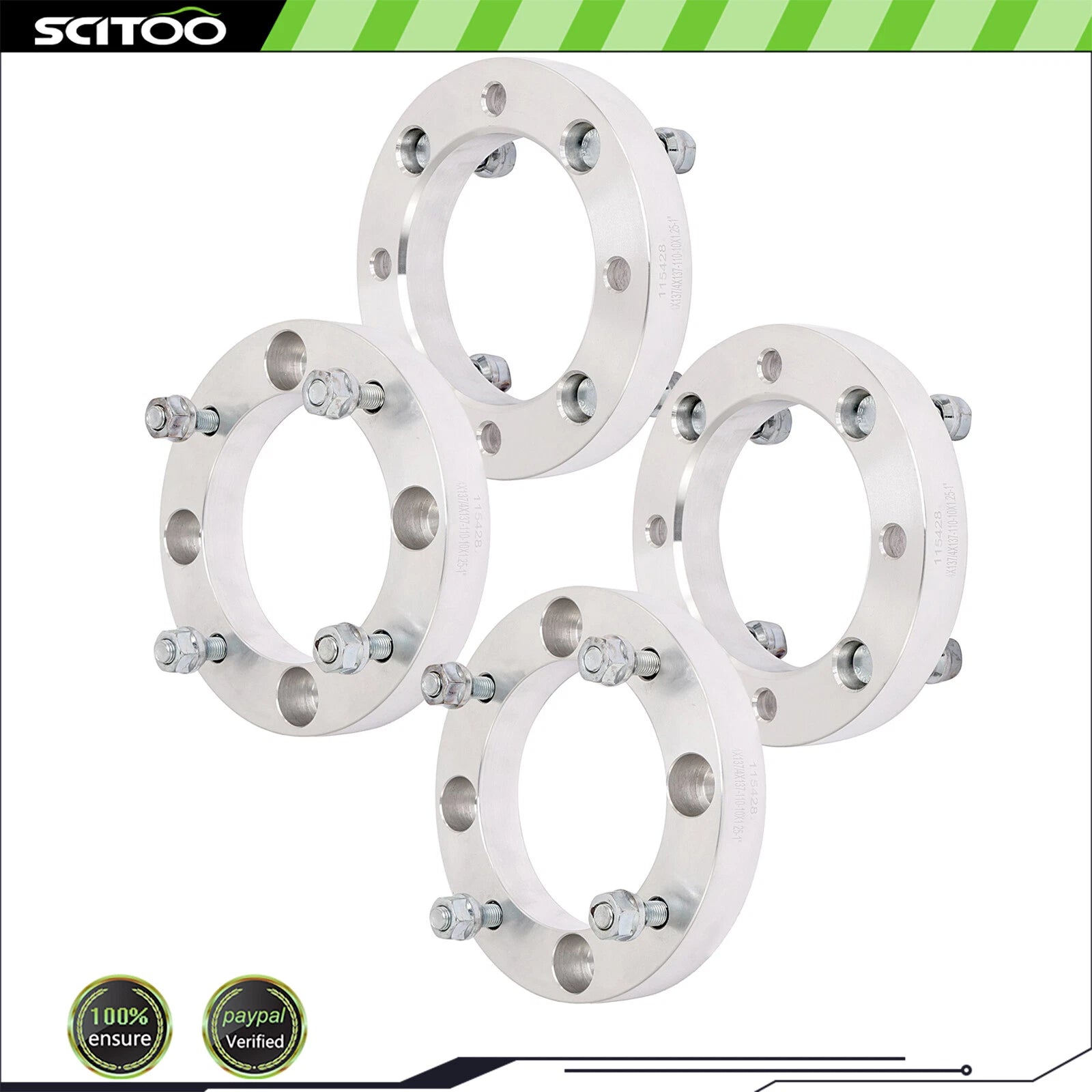 Set of 4 Wheel Spacers 4x137 1" 10x1.25 for Can-Am Commander 1000 800 Outlander 400