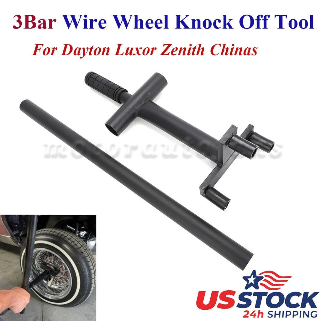 3 Bar Lowrider Wire Wheel Knock Off Tool Wrench for Dayton, Luxor, Zenith