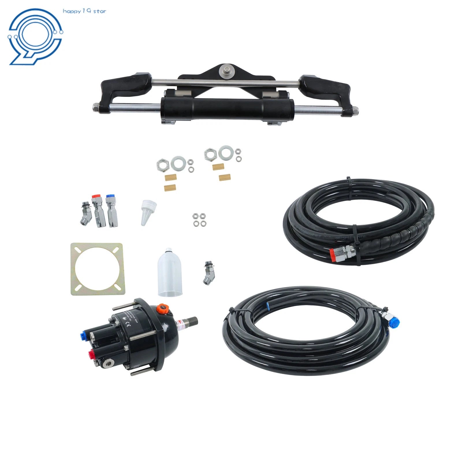 Hydraulic Outboard Steering Kit for Single Engine Boats (26FT, 350HP)
