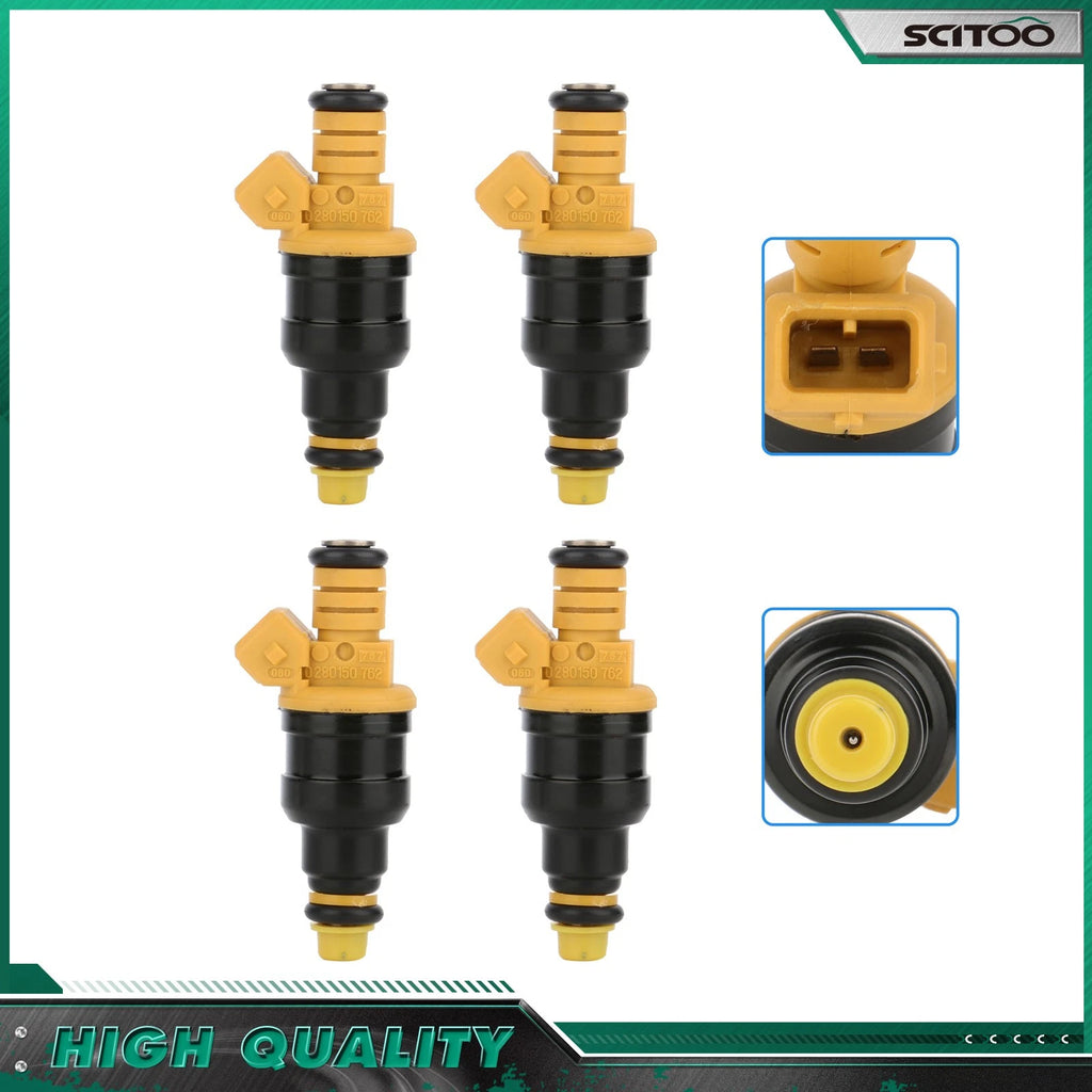 Set of 4 Fuel Injectors for Volvo GLE 240 244 245 745 760 780 940 960, Peugeot 505