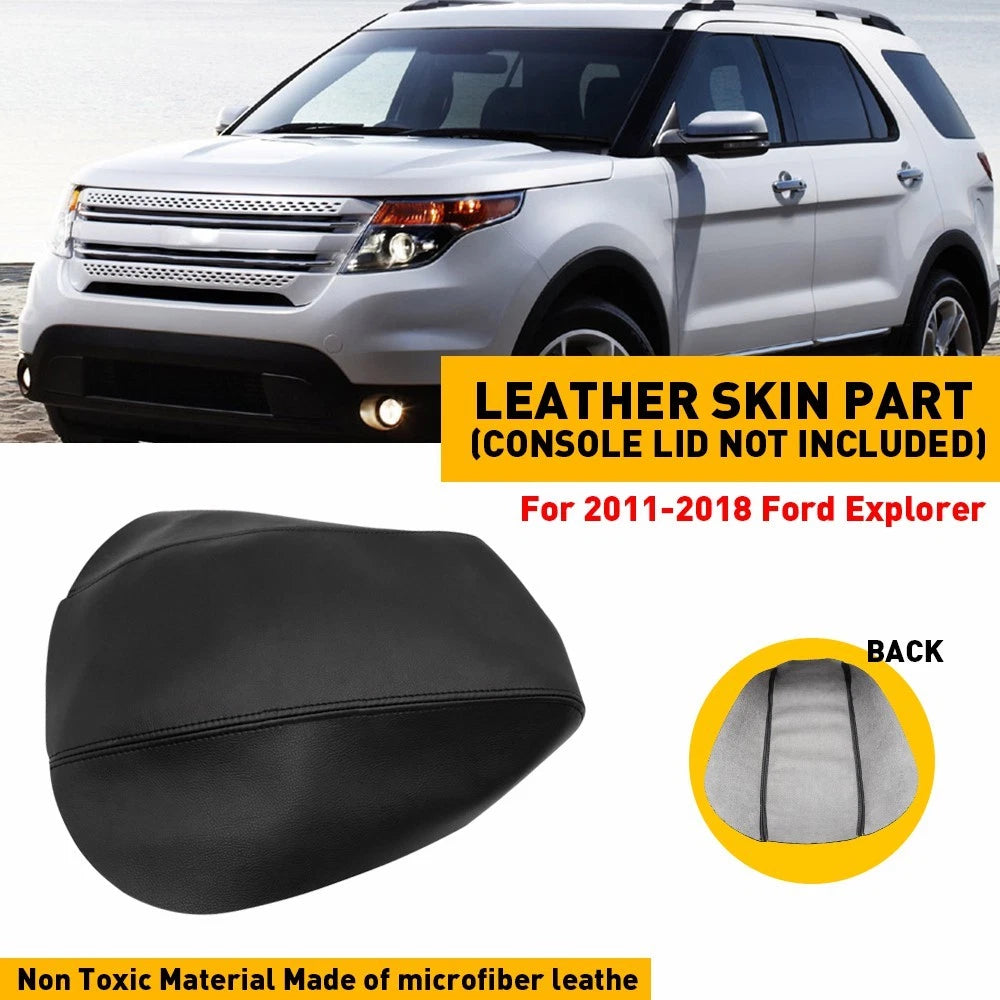 Leather Console Lid Armrest Cover for Ford Explorer (2011–2018)