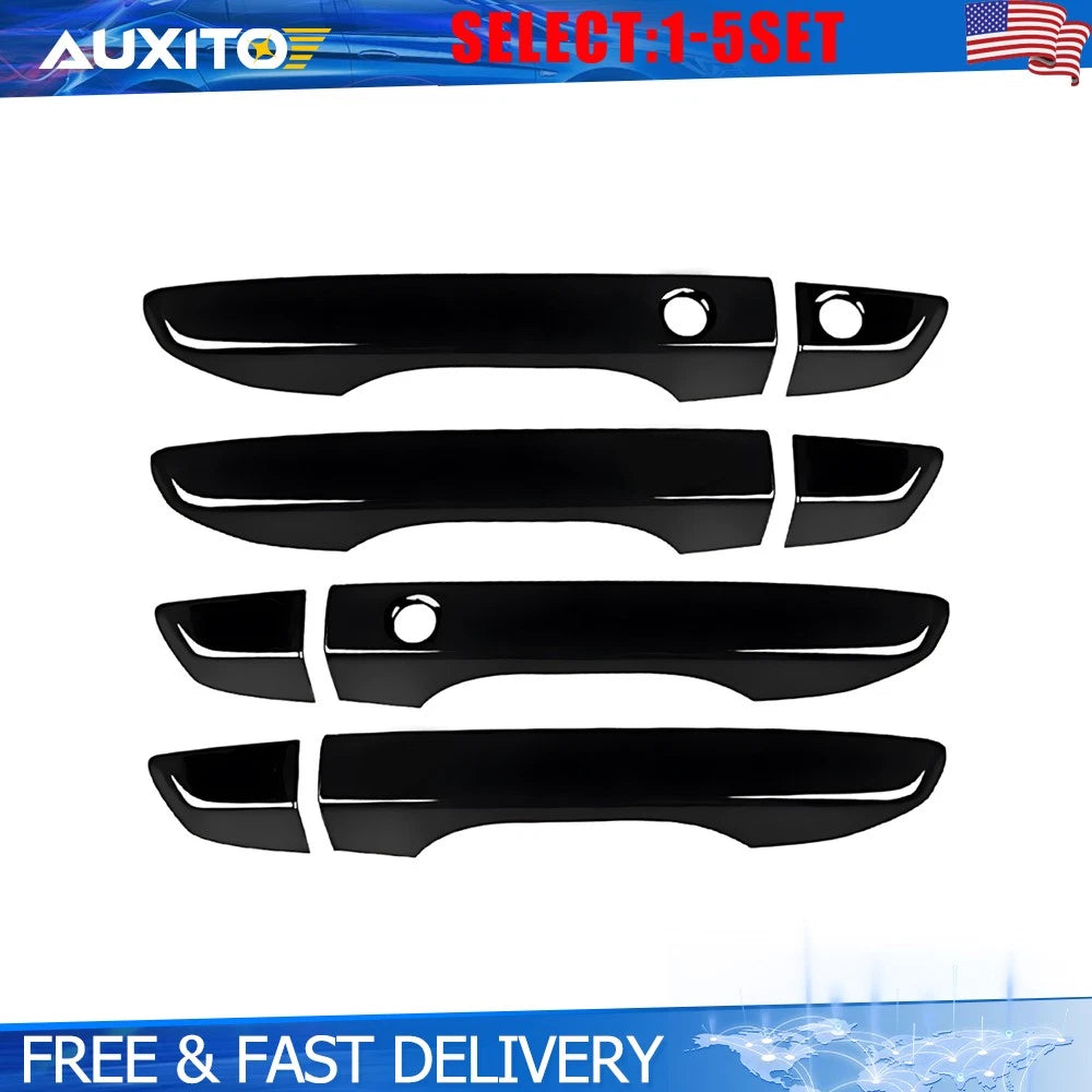 Set of 4 Gloss Black Door Handle Covers for Honda Civic (2016–2021)