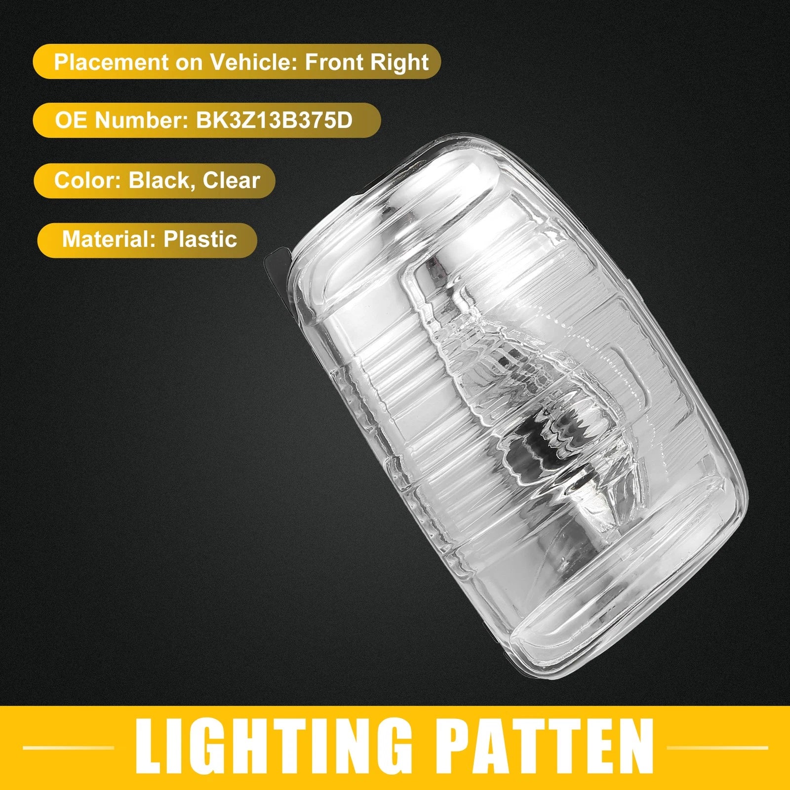 Front Right Side Mirror LED Turn Signal Light No.BK3Z13B375A for Ford Transit (2014–2023)
