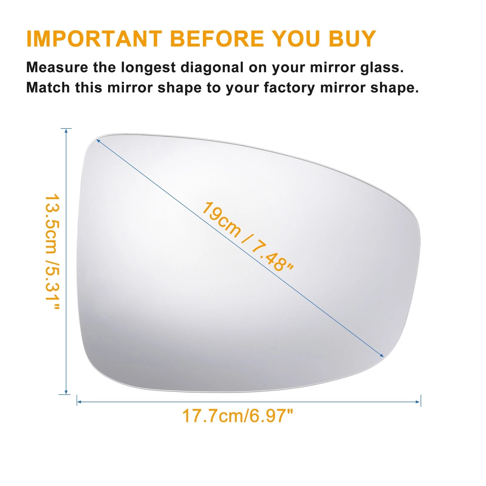 Pair Heated Mirror Glass with Backing Plate for Mazda CX-5 (2013–2014)