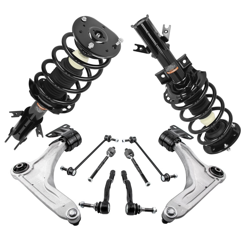 Front Struts Control Arms Inner Tie Rods for Ford Fusion (2013–2020) FWD 2.0L