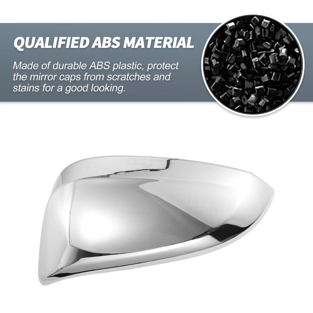 Pair Rearview Mirror Cover Overlay Chrome for Toyota Hilux (2015–2022)