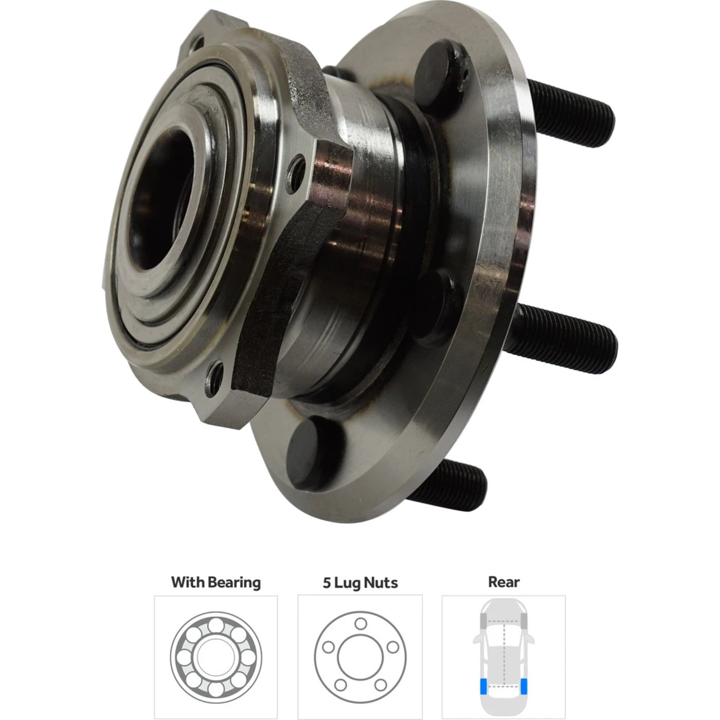 Wheel Hubs for Chrysler 300 (2005–2009) Rear Left Right with Bearing