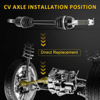 2X Rear CV Axle Assembly for Polaris Ranger 500 700 XP (2005–2007)