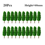 20Pcs 2.36" Model Trees for Diorama Miniature Scenery Railroad Landscape