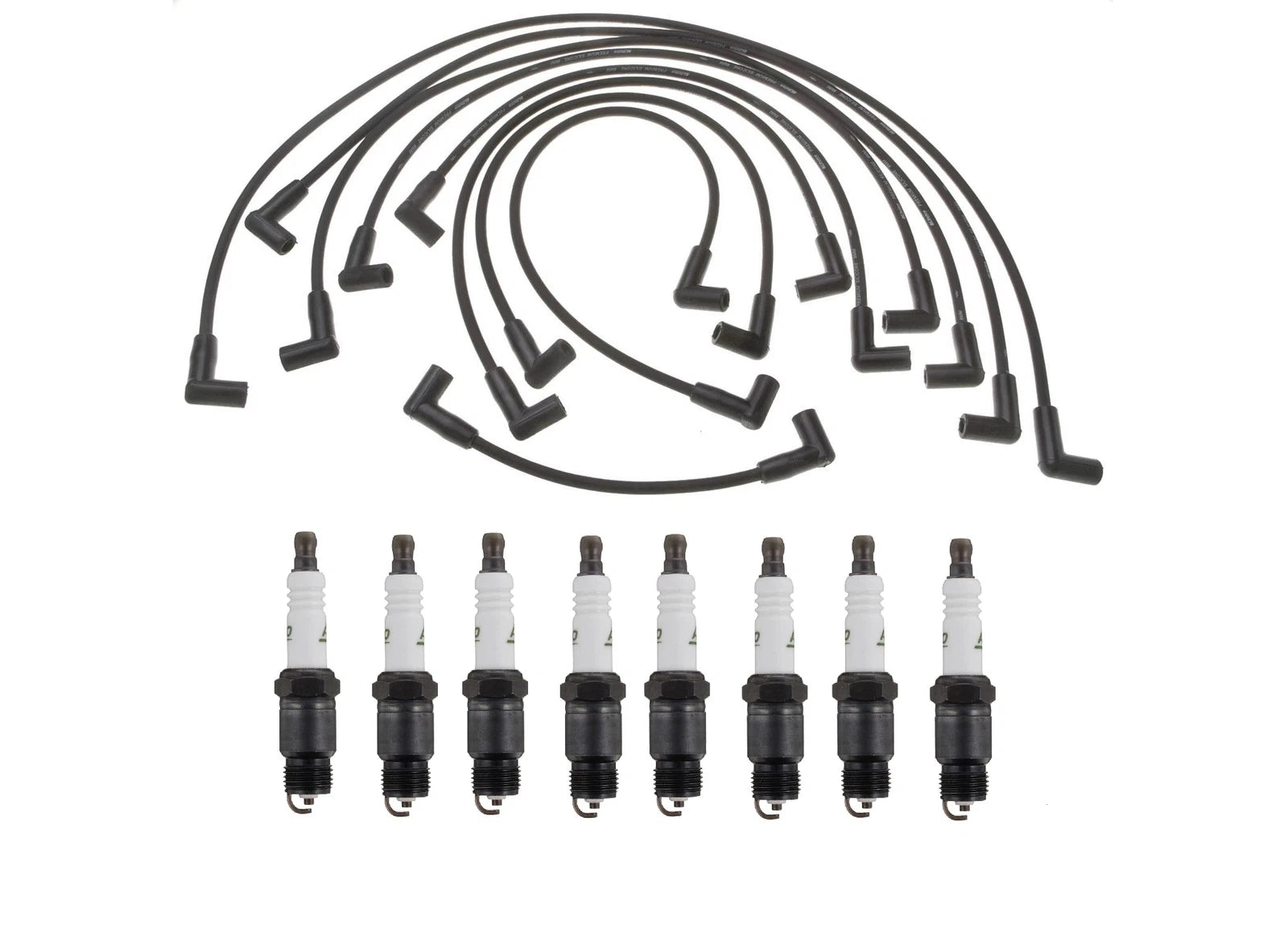Ignition Wire Set & 8 ACDelco Spark Plugs for Chevy P30 GMC V8
