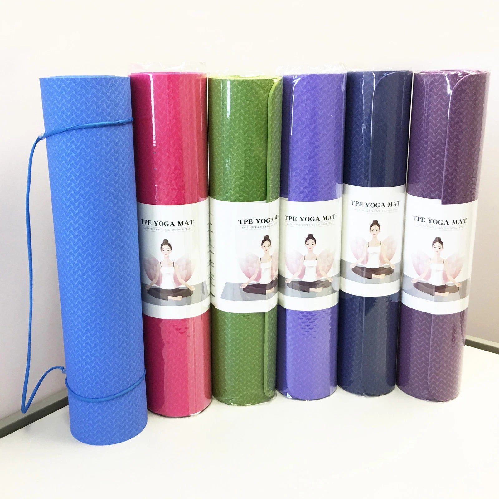 Yoga Mat TPE Non-Slip 1/4 inch (6mm) for Gymnastics
