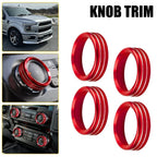 Silver Air Conditioner Switch Knob Ring Cover Trim for Ford F150 (2015–2023)