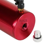 Oil Catch Tank for JDM Vehicles (750ml, Aluminum, Red)