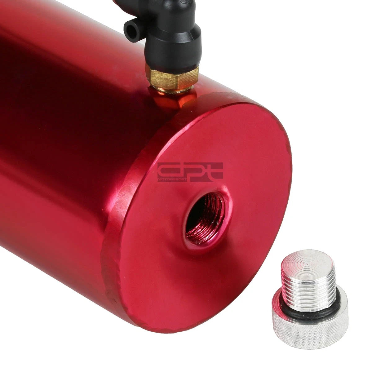 Oil Catch Tank for JDM Vehicles (750ml, Aluminum, Red)