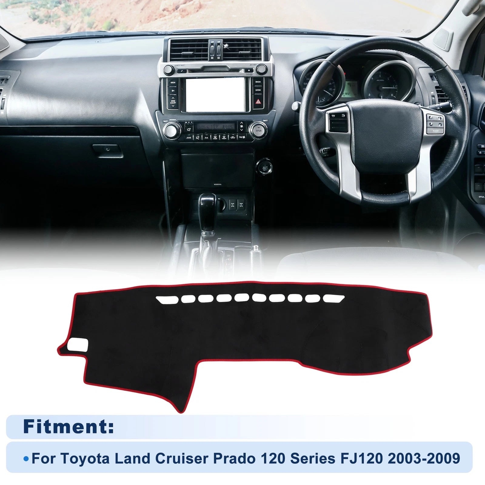 Dash Cover for Toyota Land Cruiser Prado 120 Series FJ120 (2003–2009)