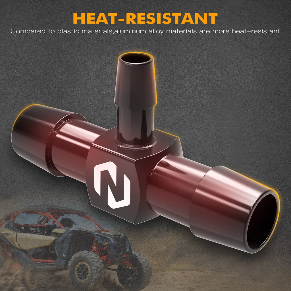 Coolant Pipe T Fitting w/ Hose Clamps for Can-Am Maverick X3 MAX RR R (2017–2023)