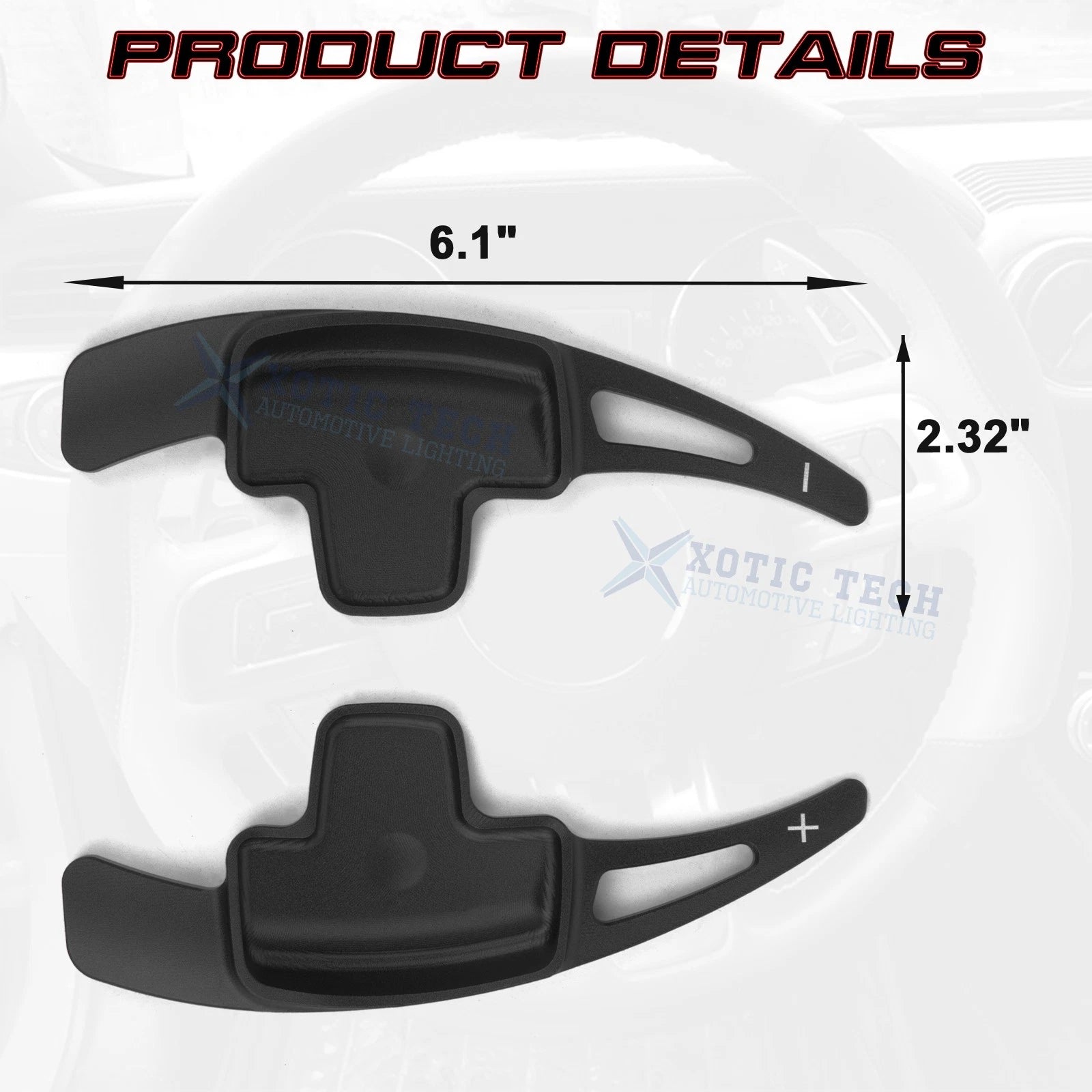 Black Aluminum Paddle Shifter Extension for Mercedes-Benz A B C E (2019-2024)