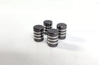 Tire Valve Stem Air Caps Set of 4 for Grey Billet Aluminum Truck ATV (—)
