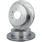 Rear Drilled Slotted Brake Rotors for Ford F-150 (2004), Lincoln Mark LT (2006–2008)