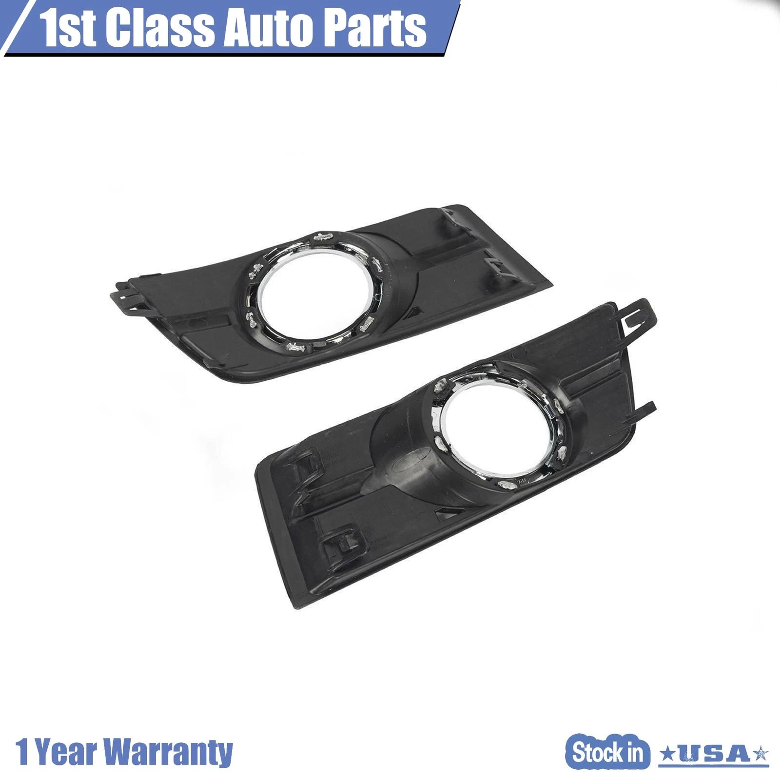 Set of 2 Fog Light Cover Bezel Trim Chrome for Cadillac SRX (2010–2016)