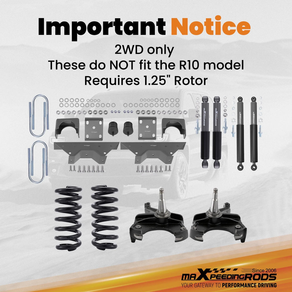 Lowering Kit Coils Spindles Flip Kit for C10 C15 (1973–1987)
