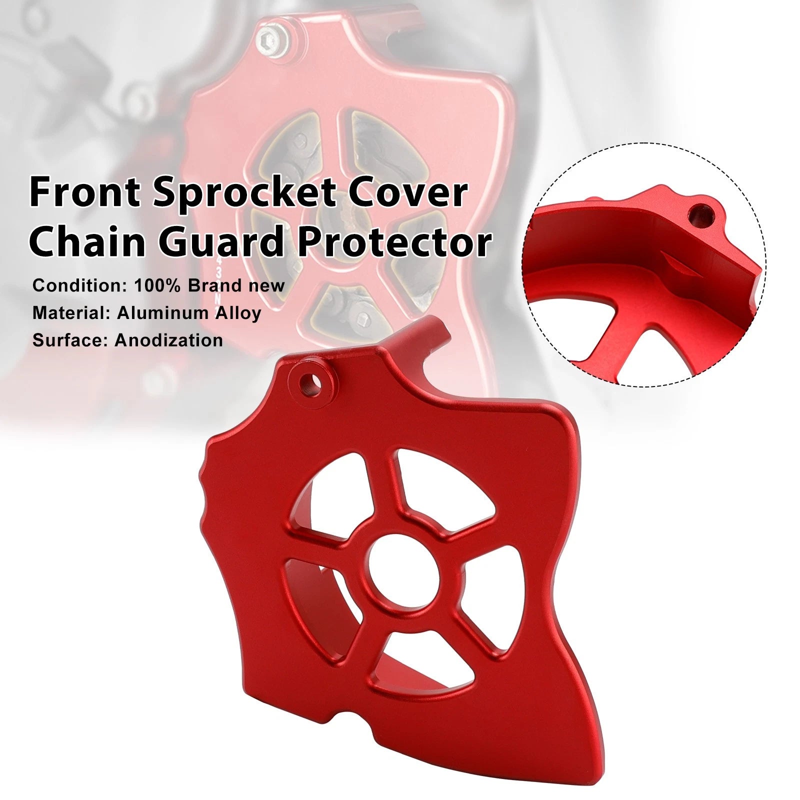 Front Sprocket Cover Chain Guard Protector for Honda XR650L (1993–2025) Red
