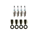 Set of 4 Denso Iridium Spark Plugs & NGK Coil Boots for Chevrolet Cruze Sonic (2011–2019)