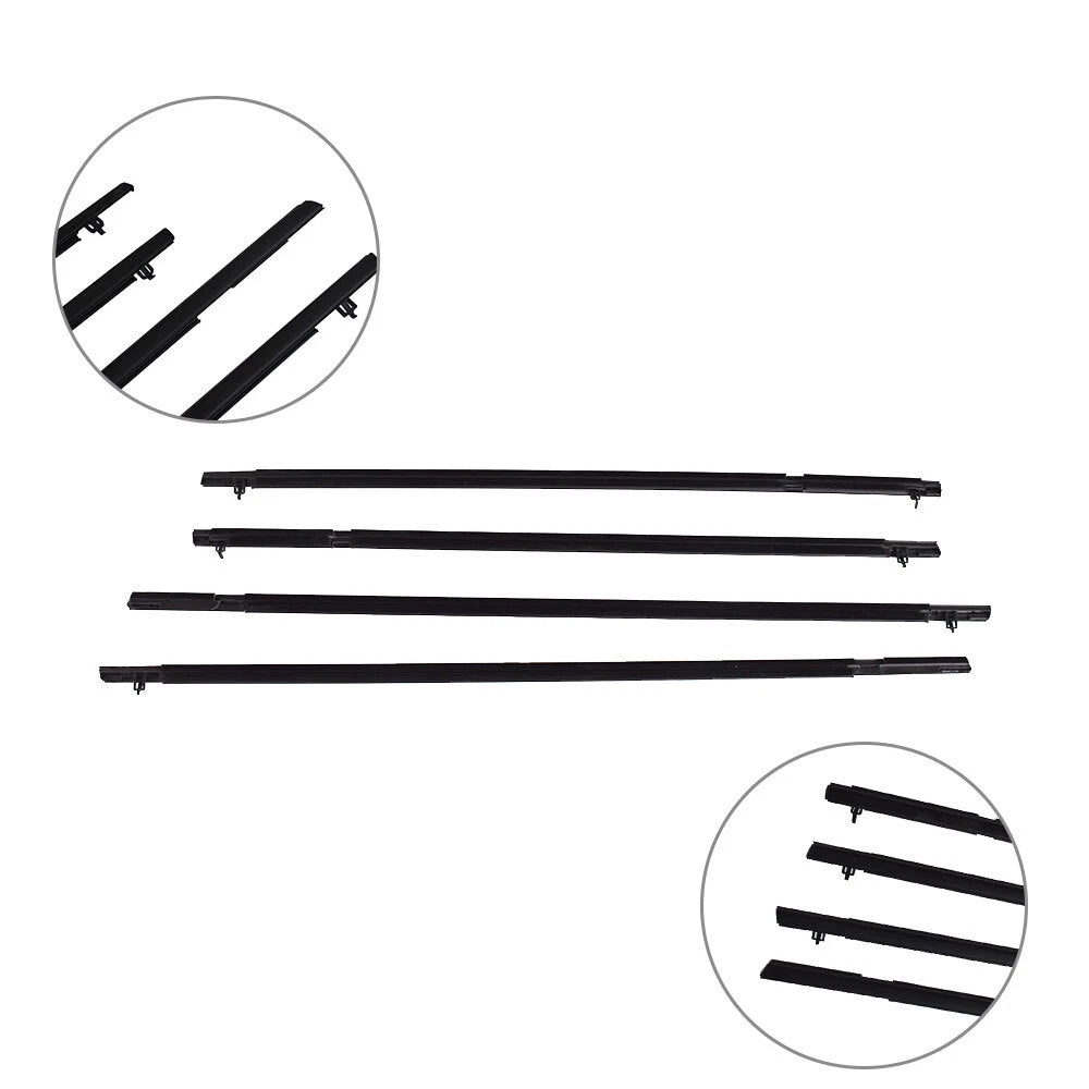Set of 4 Window Moulding Trim Weather Strips for Honda Civic (2006–2011)