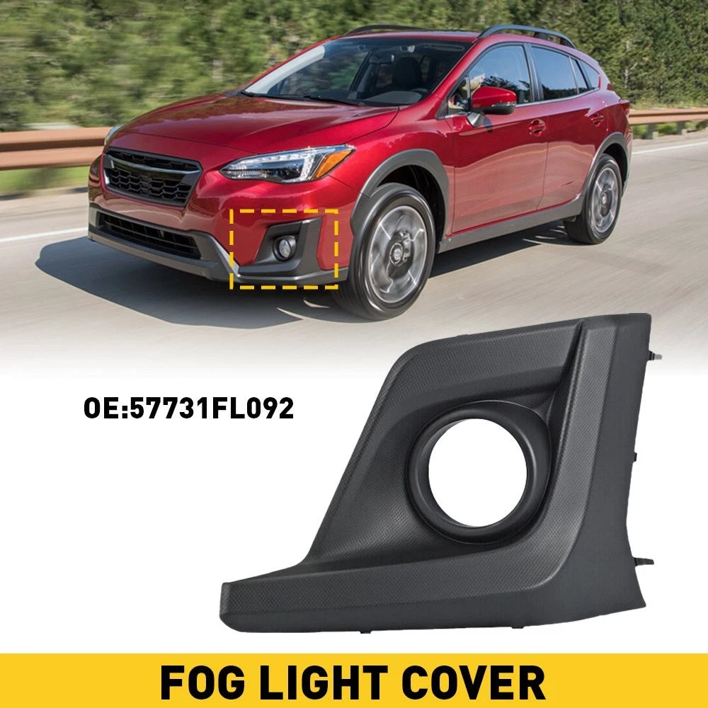 Fog Light Cover for Subaru Crosstrek (2018–2020) Left Side Black ABS EOH