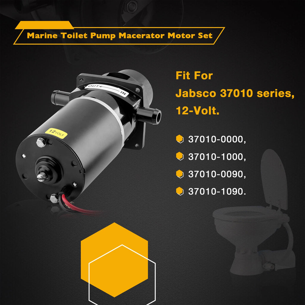 Macerator Pump Motor for Jabsco 37010-Series (12V)