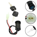 1PC 2 Wire Ignition Key Switch Lock with 2 Keys for Scooter Dirt Bike