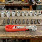 Adjustable Steel Ratchet Wrench Set with 10 Bits for Motorcycle Repair