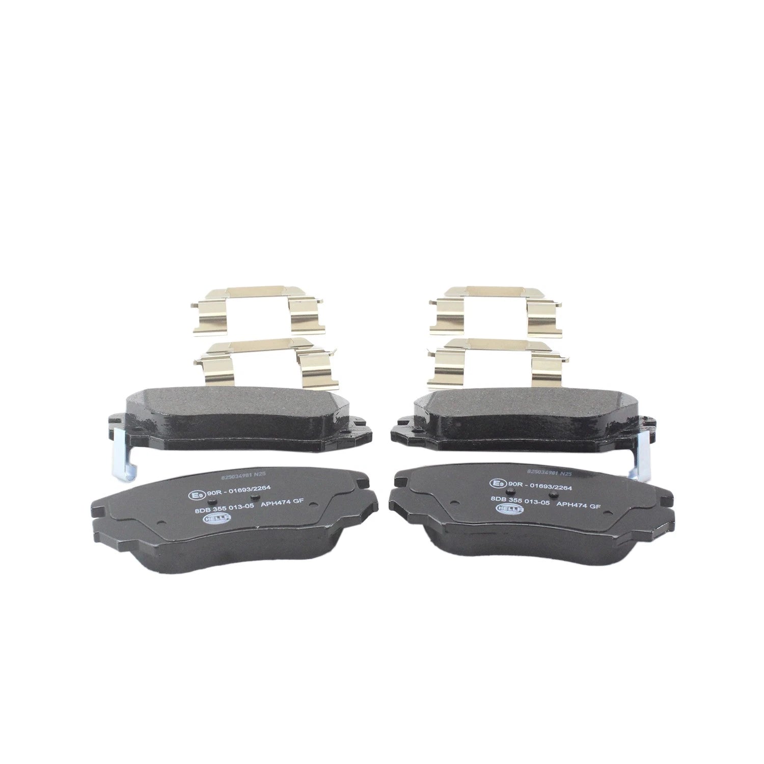 Set of 4 Hella Low-Metallic Front Disc Brake Pads for Buick Chevy Saab GMC