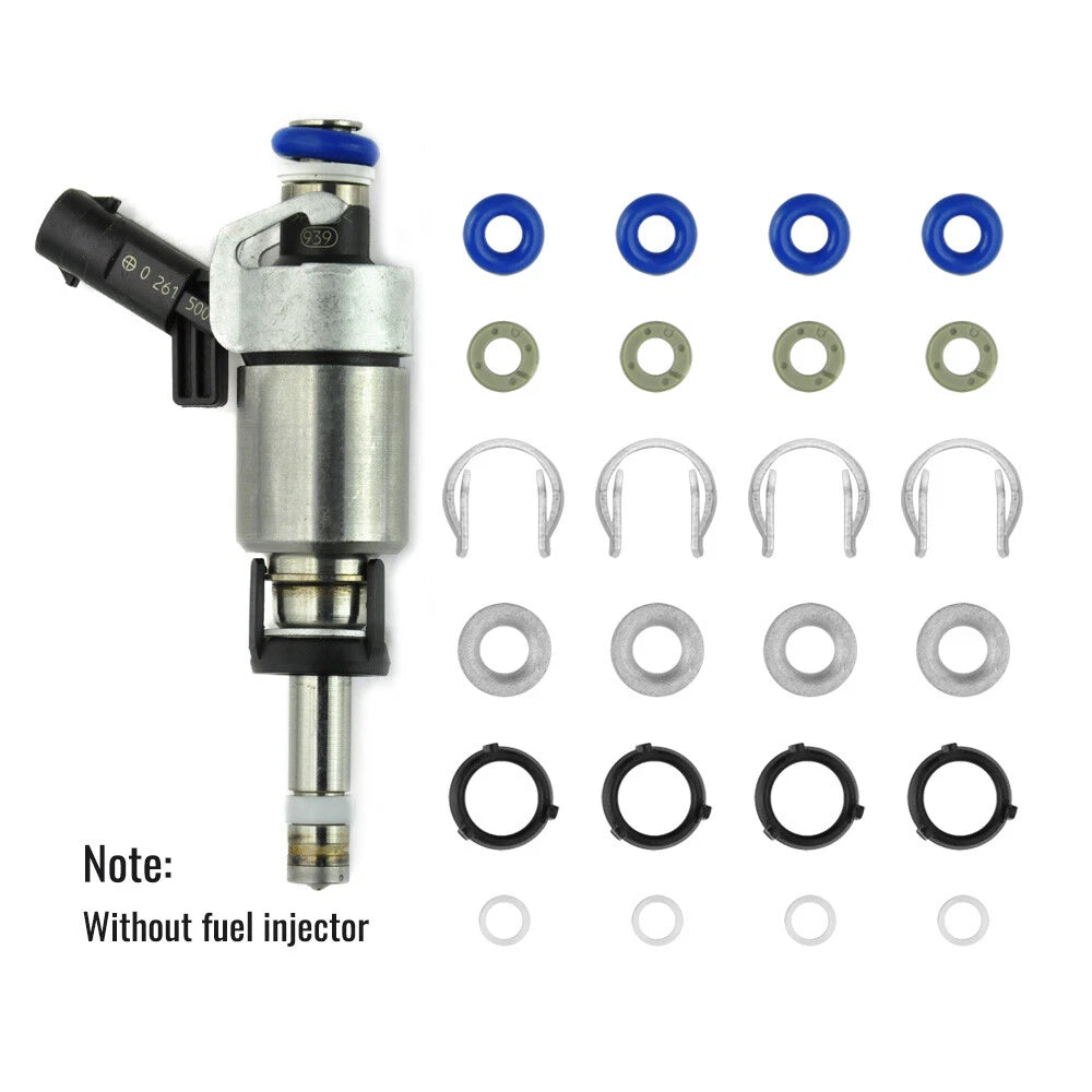 Set of 4 Fuel Injector O-ring Seals for Audi Q5, Jetta GLI, GTI (1.8, 2.0T)