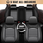 Set of 2 PU Leather Seat Covers for Ford/Toyota 5 Seats (2010–2023)