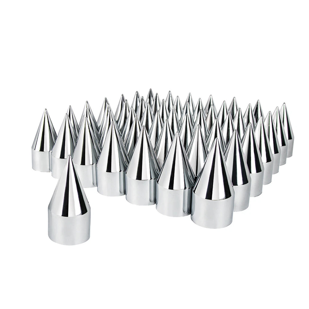 Chrome Spike Lug Nut Covers Push-On Set for Chevy Silverado (2000–2024)