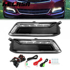 Set of 2 Clear LED DRL Fog Lights for Chevy Impala (2014–2020)