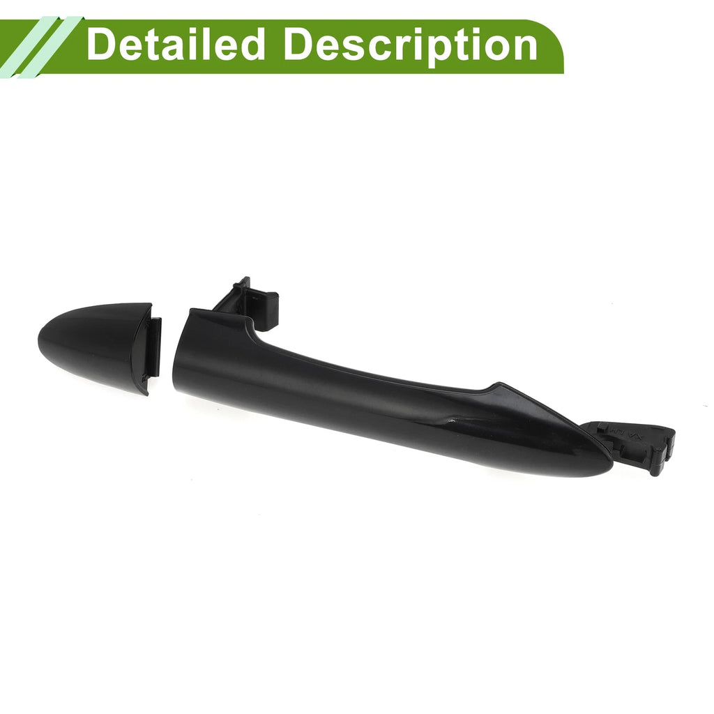 Exterior Door Handle for Kia Picanto (2011–2016) Black Rear Left