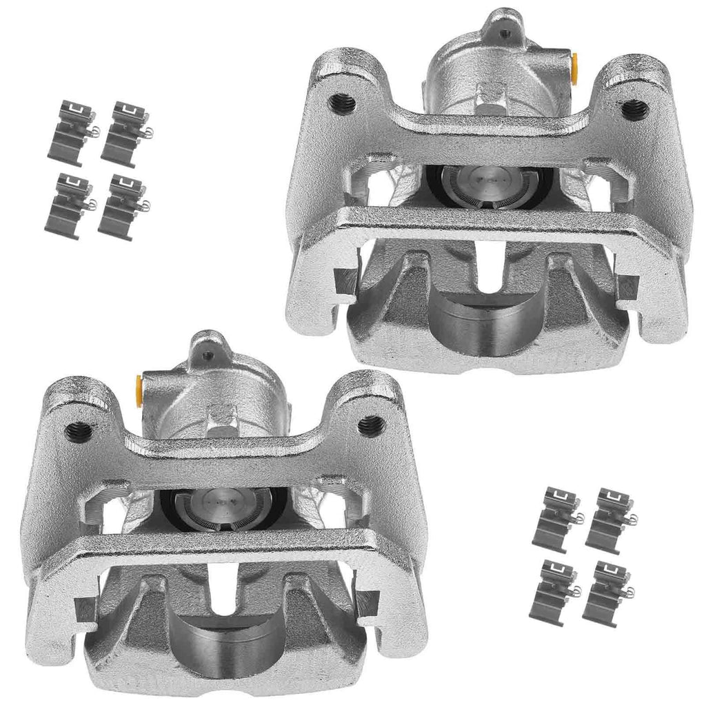 Pair Rear Disc Brake Calipers with Brackets for Jeep Cherokee (2014-2021)