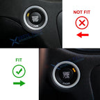 Push Start Stop Button Cover Trim Kit for Dodge Charger Challenger (Silver, 2015-2021)