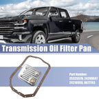 Set of 1 Transmission Filter Oil Pan Gasket for Chevrolet (2001–2008) 25325570 TF329