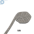 50 Heavy Duty Drive Roller Chain 10 Feet with 2 Connecting Links