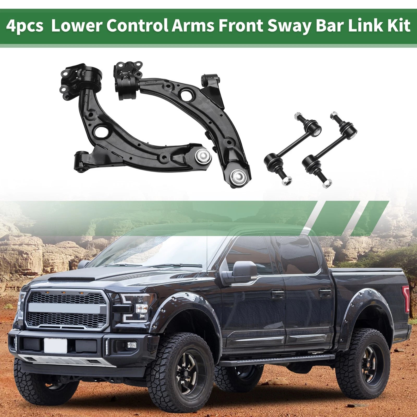 Set of 4 Front Stabilizer Bar Links for Ford Edge (2007–2014)