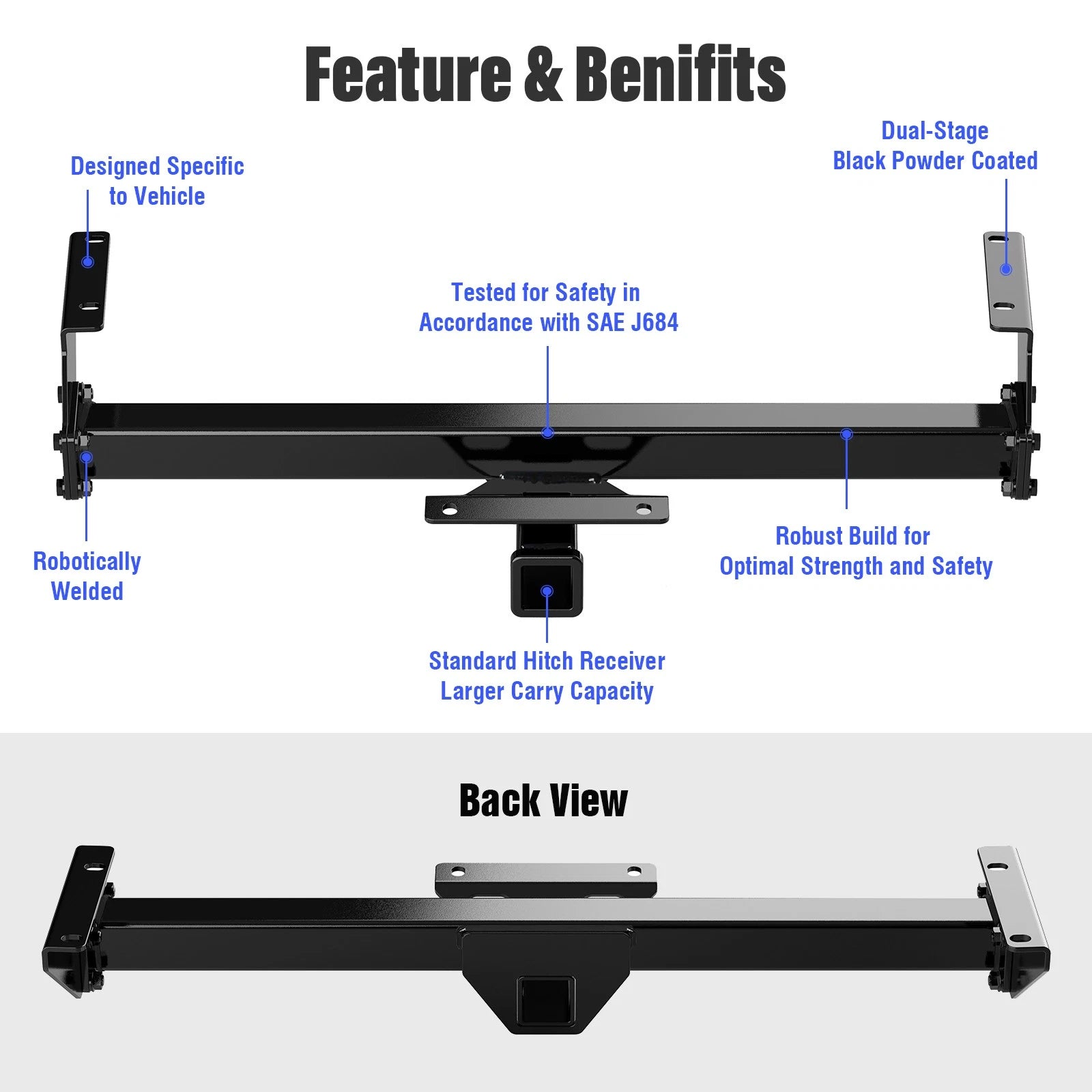 Towing Hitch Receiver Class 3 for Toyota Tundra (2000-2006)