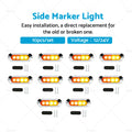 10x Amber Red Clearance Side Marker Lights for Truck Trailer Caravan