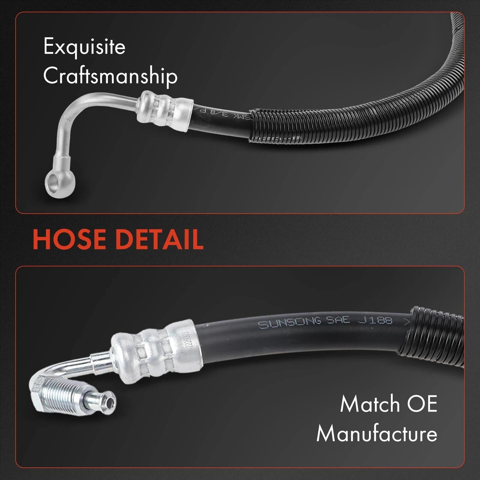 Power Steering Pressure Line Hose for BMW 525i 530i (2006–2007)