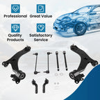 8x Front Lower Control Arms w/Ball Joint Sway Bars for Mazda 3 Sport (2009)