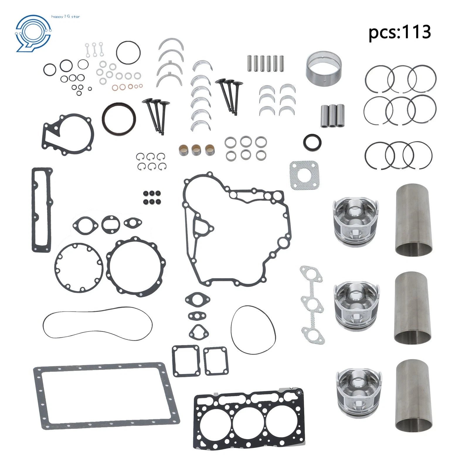 Overhaul Rebuild Kit for Kubota D1105 Engine Tractors (B2400STE)